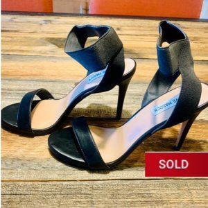 Steve Madden black high heels with ankle strap